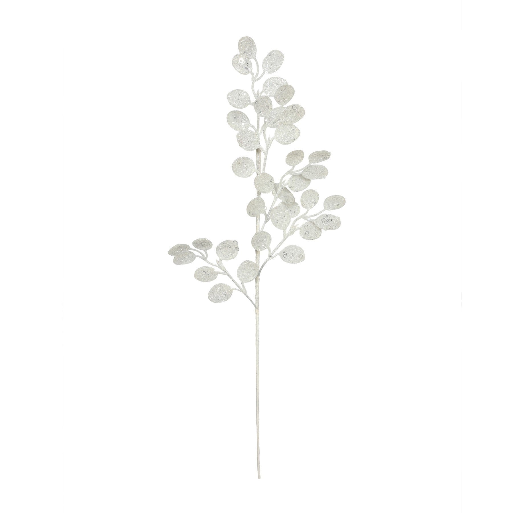 View White Glitter Eucalyptus Stem H61cm information