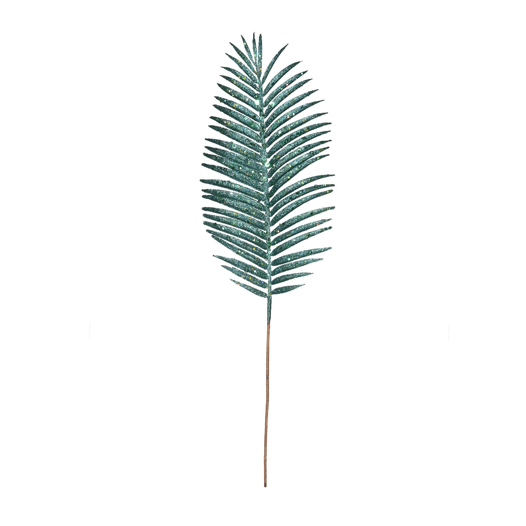 View Peacock Glitter Palm Leaf H70cm information