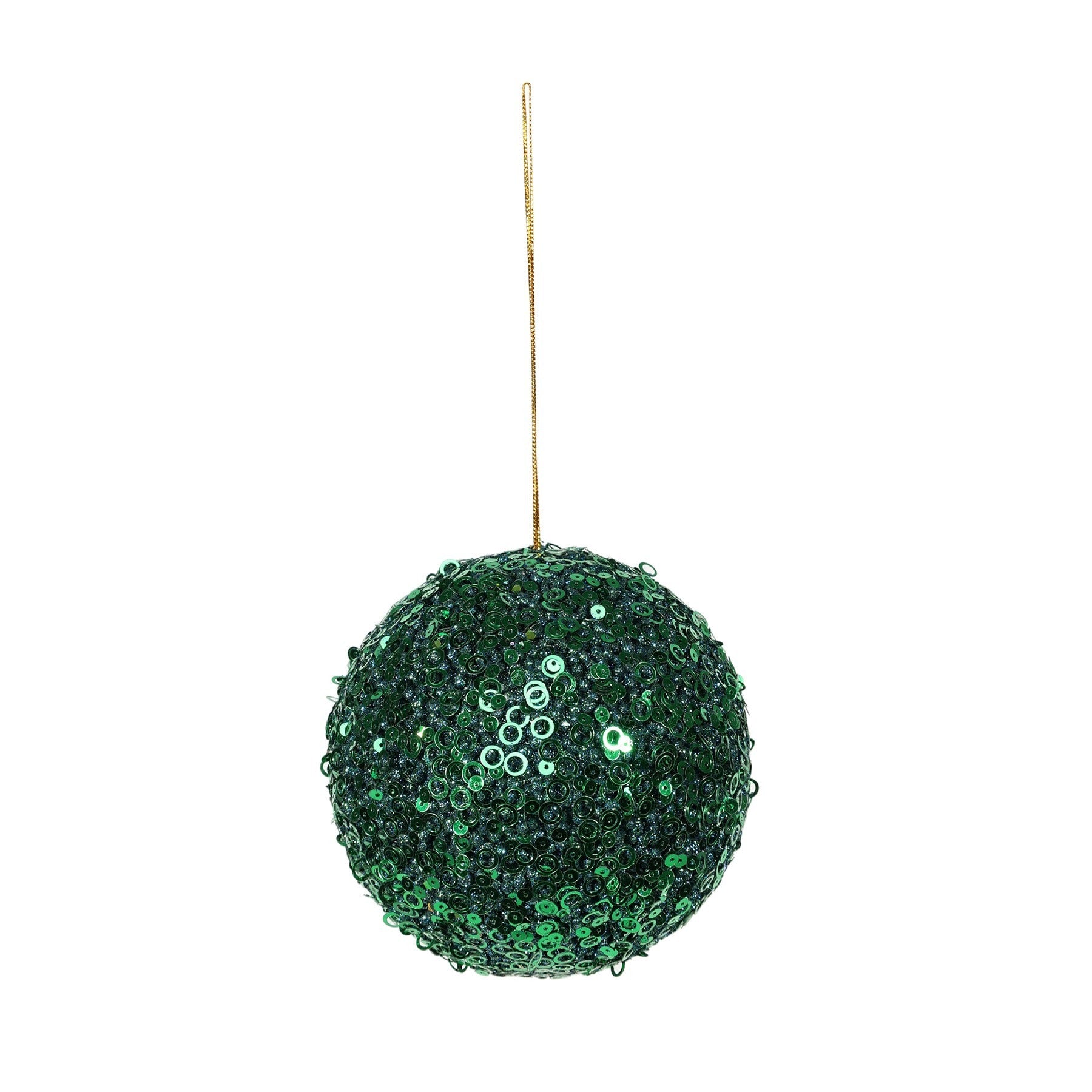 View Green Glitter Bauble Dia12cm information