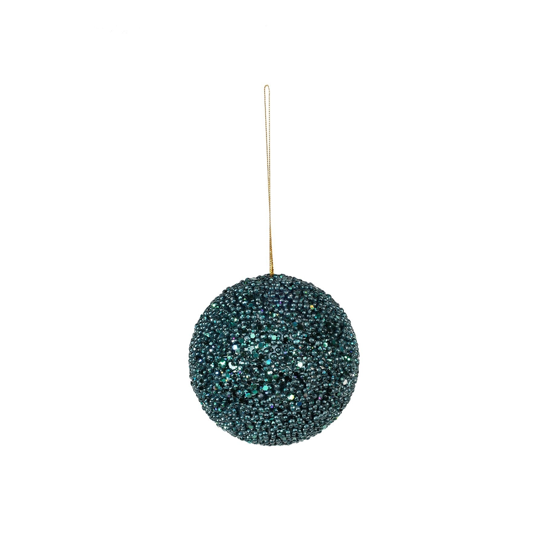 View Peacock Glitter Bauble Dia10cm information