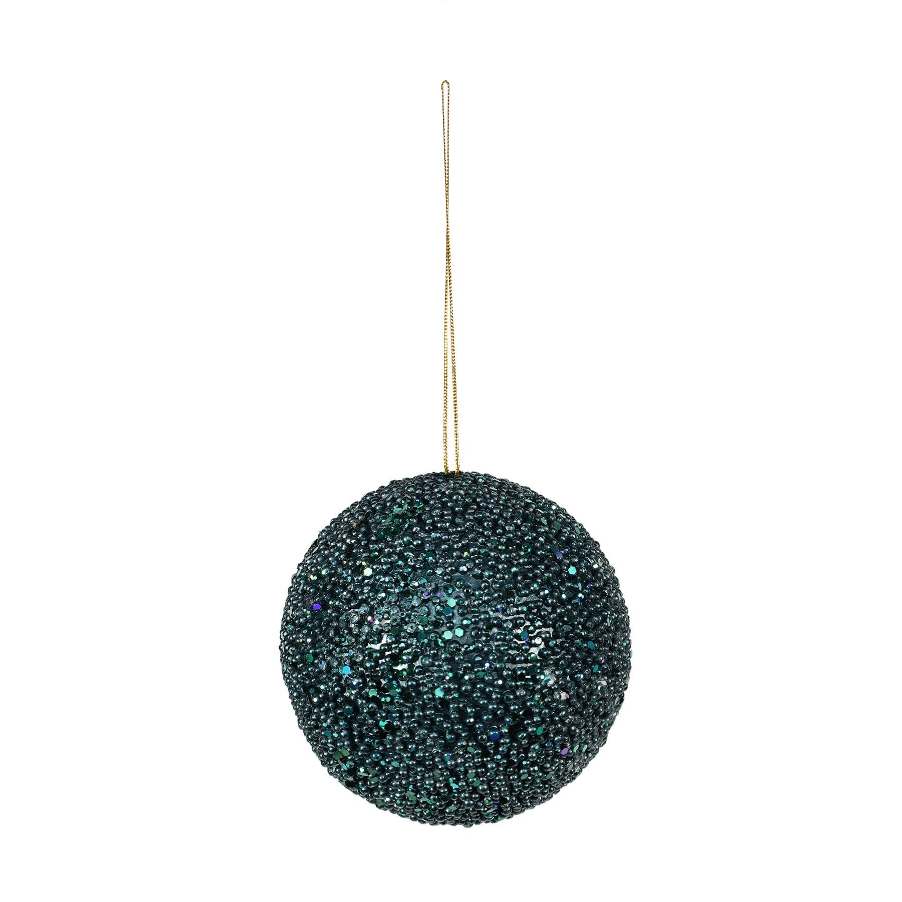 View Peacock Glitter Bauble Dia12cm information