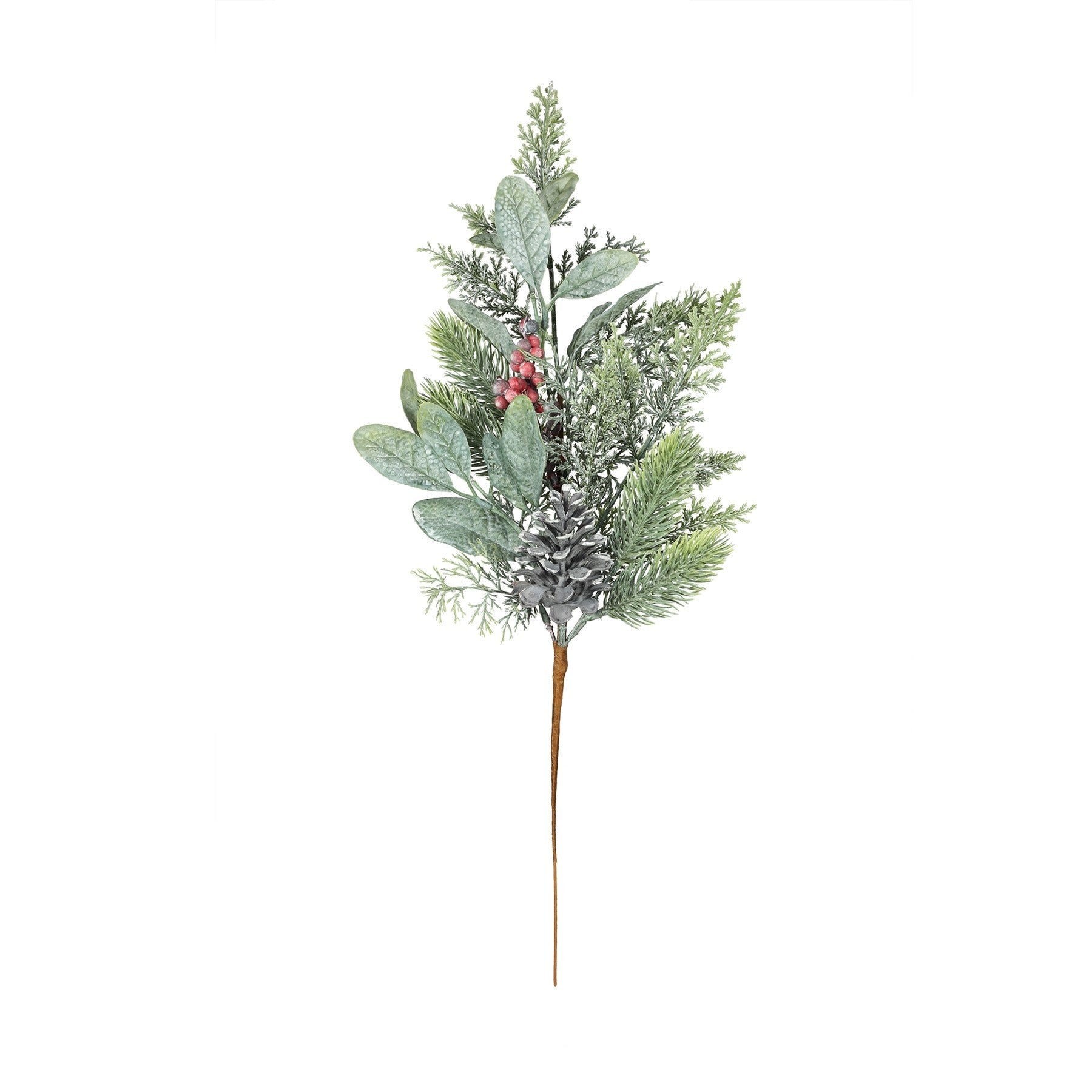 View Foliage Pick with Pine Cone Red Berries H50cm information