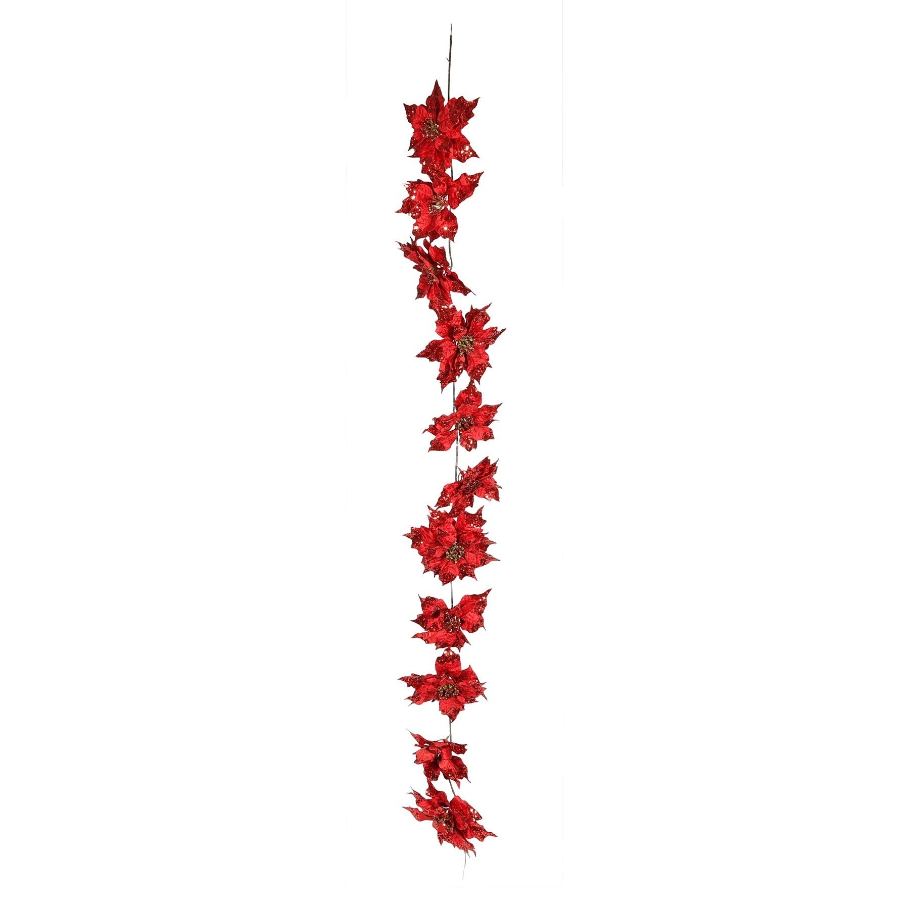 View Red Poinsettia Garland L183cm information