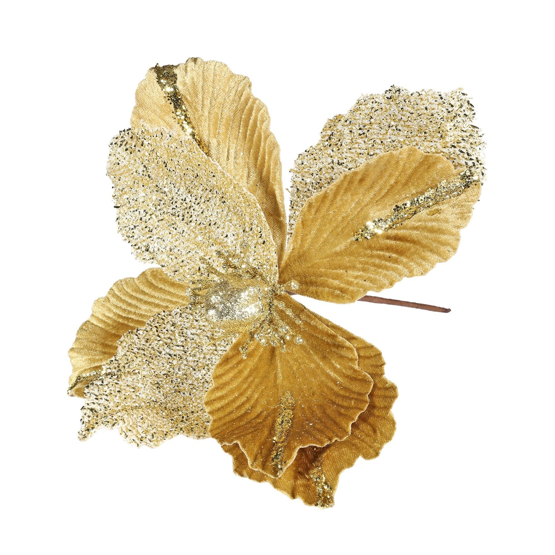 View Gold Velvet Magnolia with Glitter Edge Dia26cm information