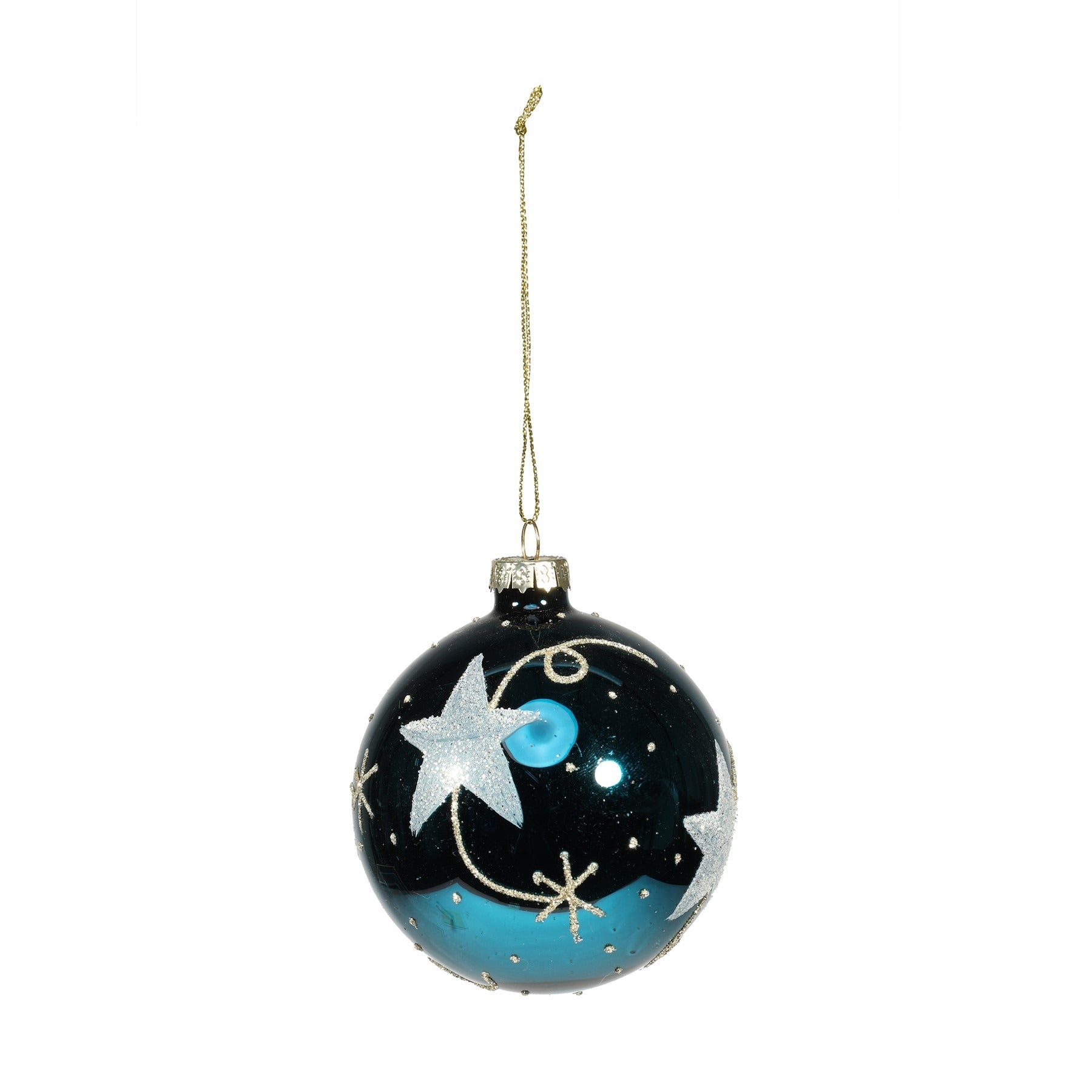 View Midnight Blue Glass Star Bauble Dia8cm information