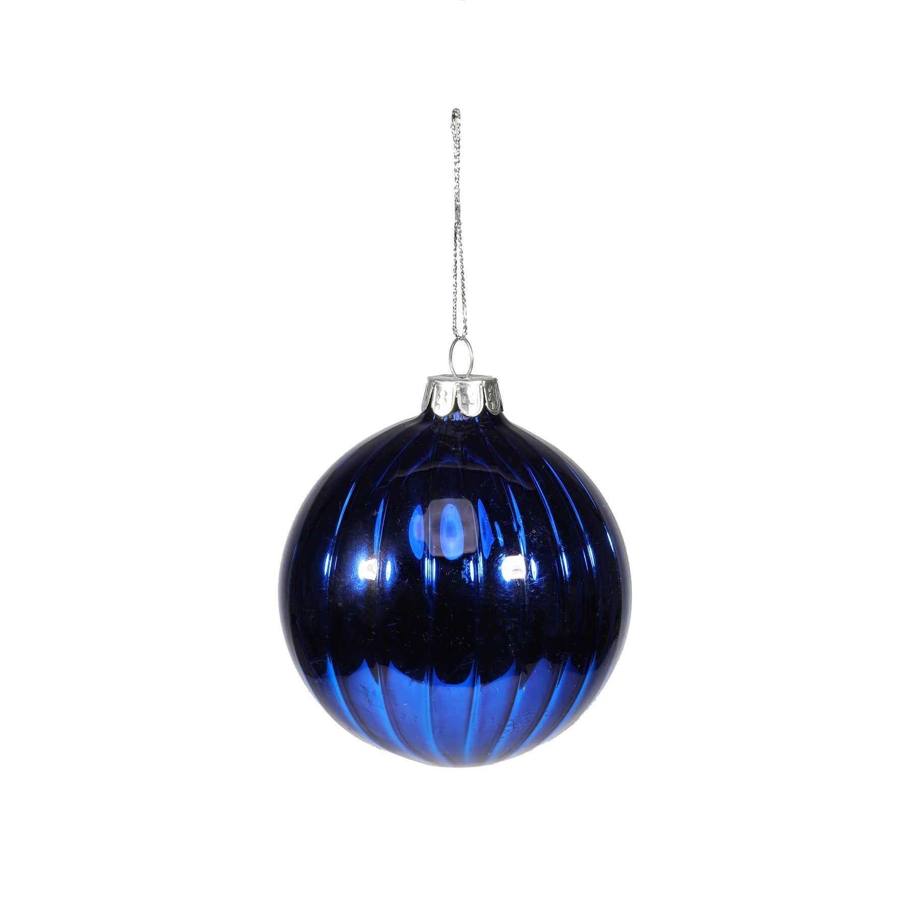 View Royal Blue Shiny Bauble Dia8cm information