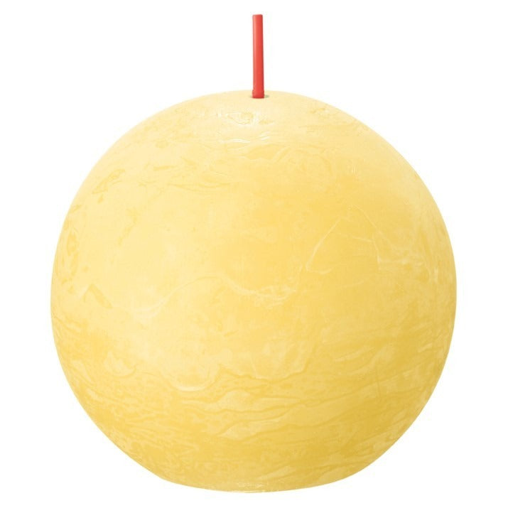 View Sunny Yellow Bolsius Rustic Shine Ball Candle 76mm information