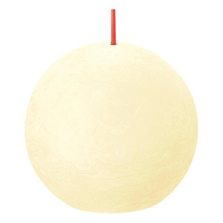 View Butter Yellow Bolsius Rustic Shine Ball Candle 76mm information