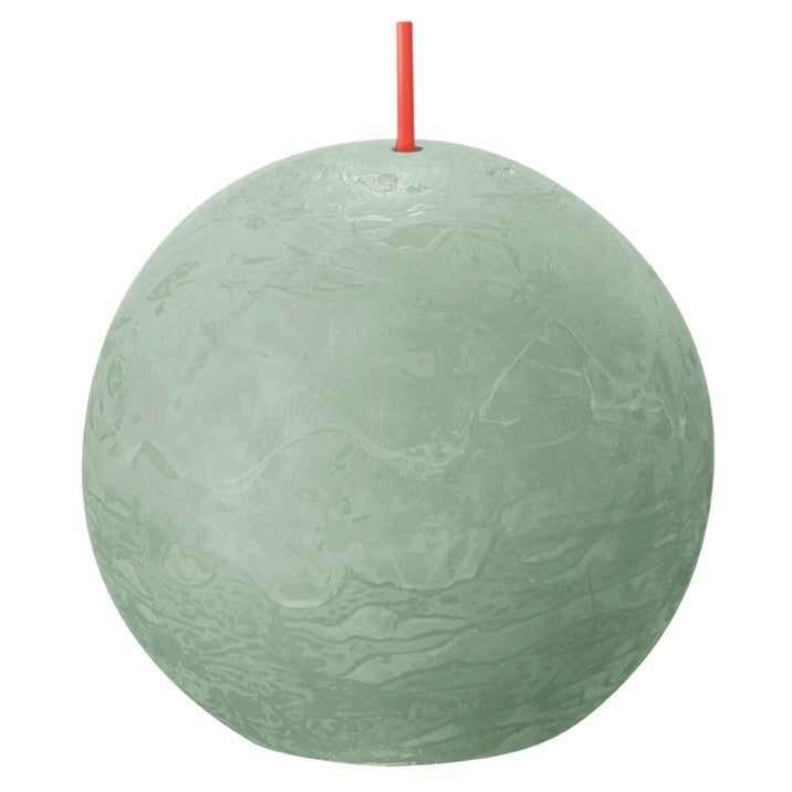 View Jade Green Bolsius Rustic Shine Ball Candle 76mm information