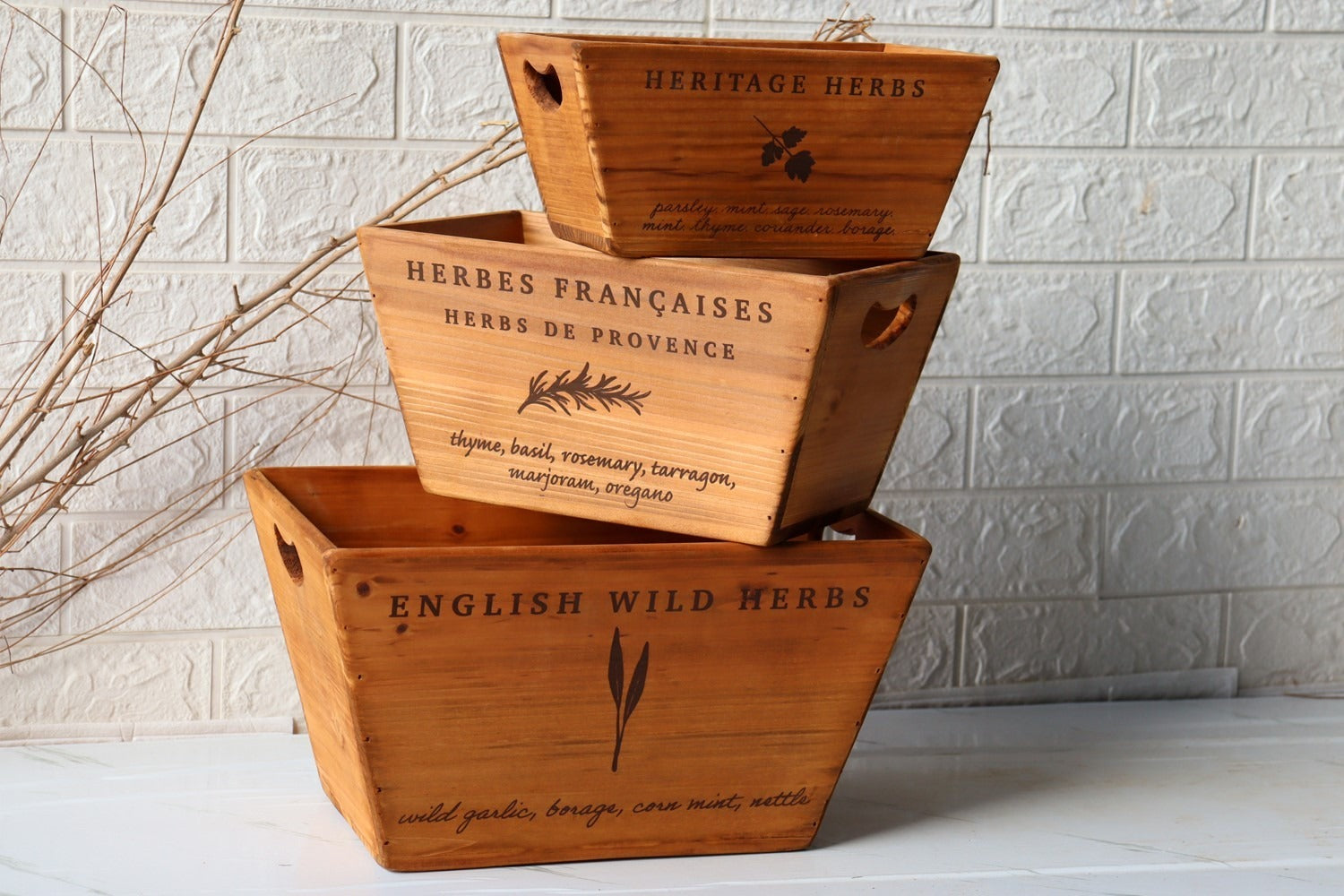 View Heritage Herb Crates Set of 3 information