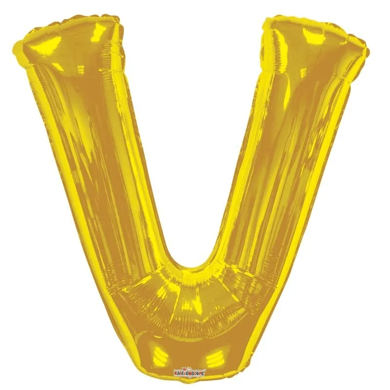 View 34 inch Letter Balloon V Gold information