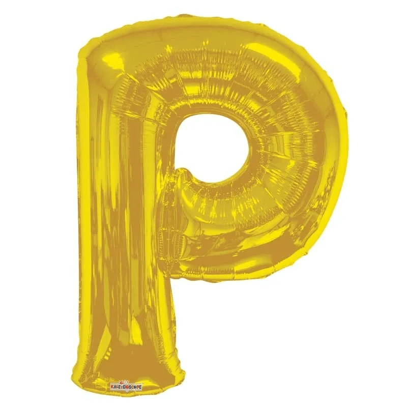 View 34 inch Letter Balloon P Gold information