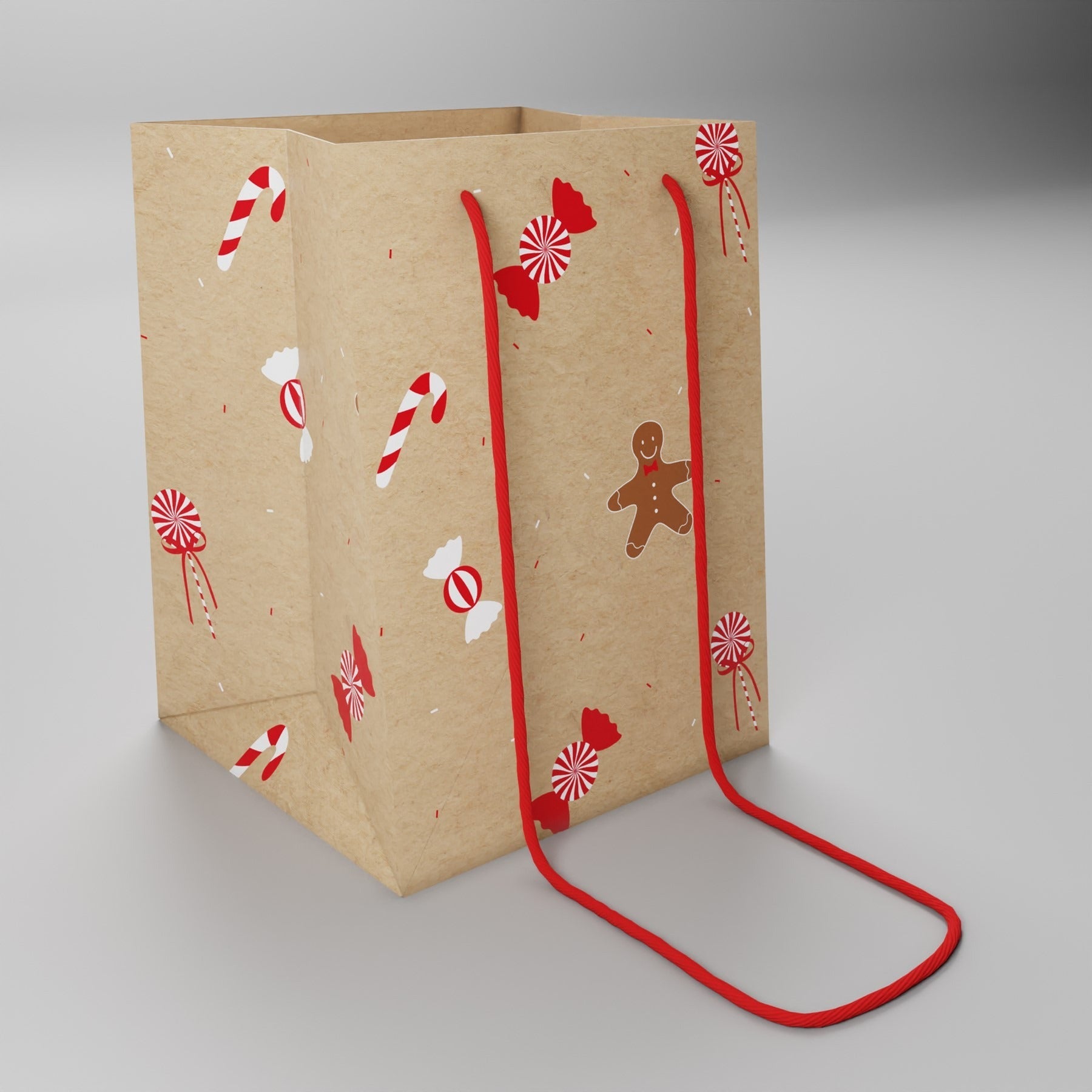 View Candycane Hand Tie Bag 19x25cm information