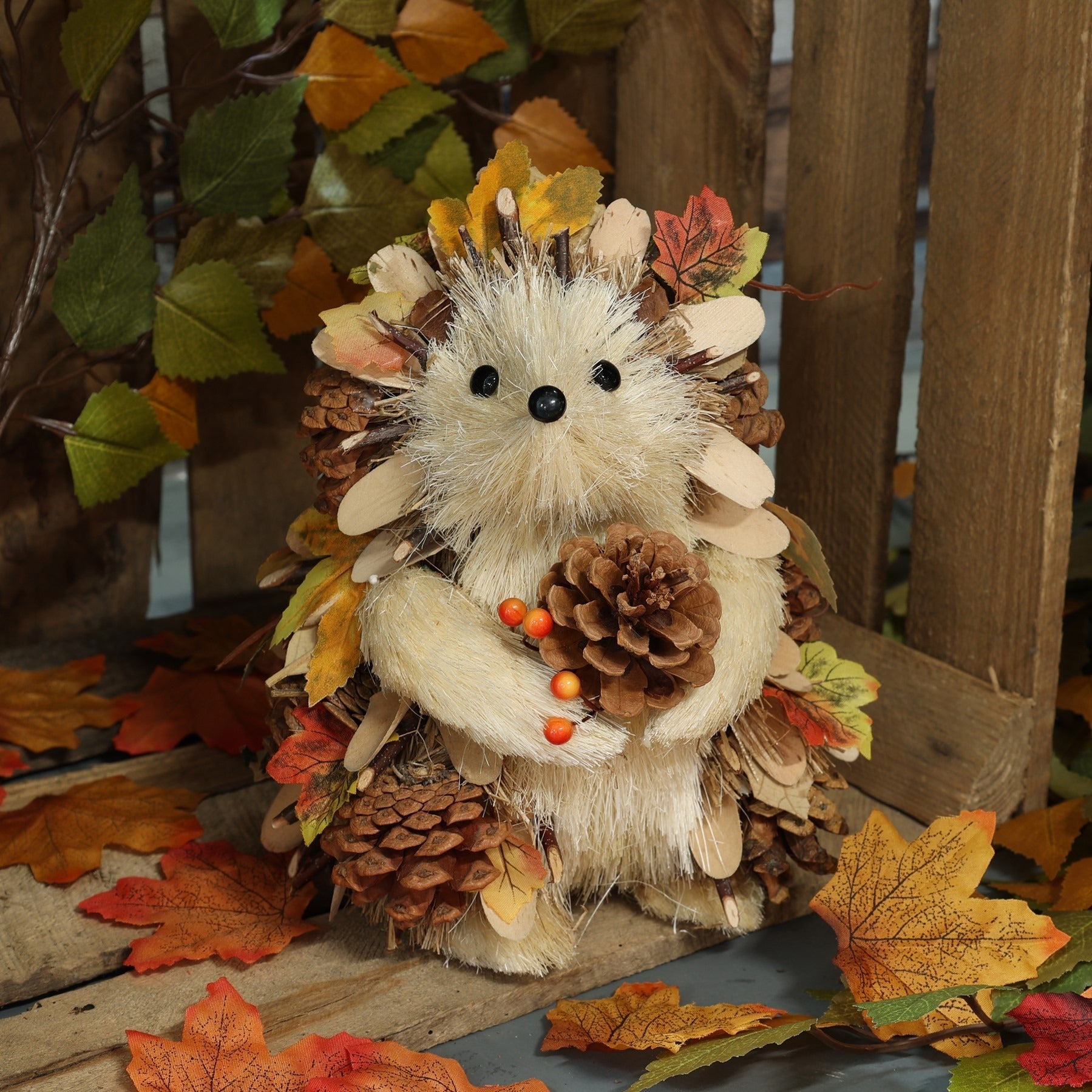 View Autumn Hedgehog Decoration 17x16x22cm information