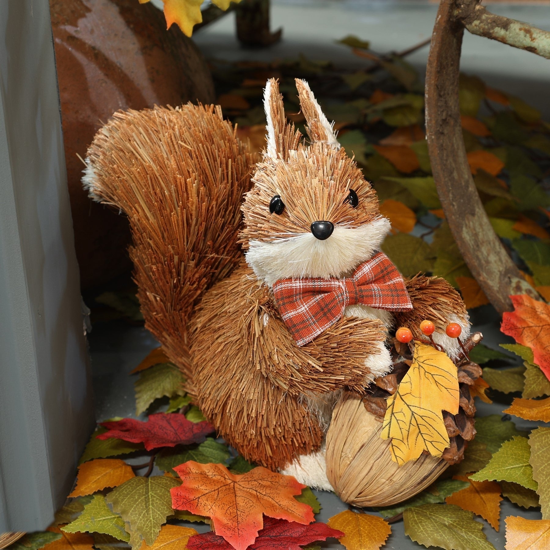 View Autumnal Squirrel with Acorn 27x12x22cm information