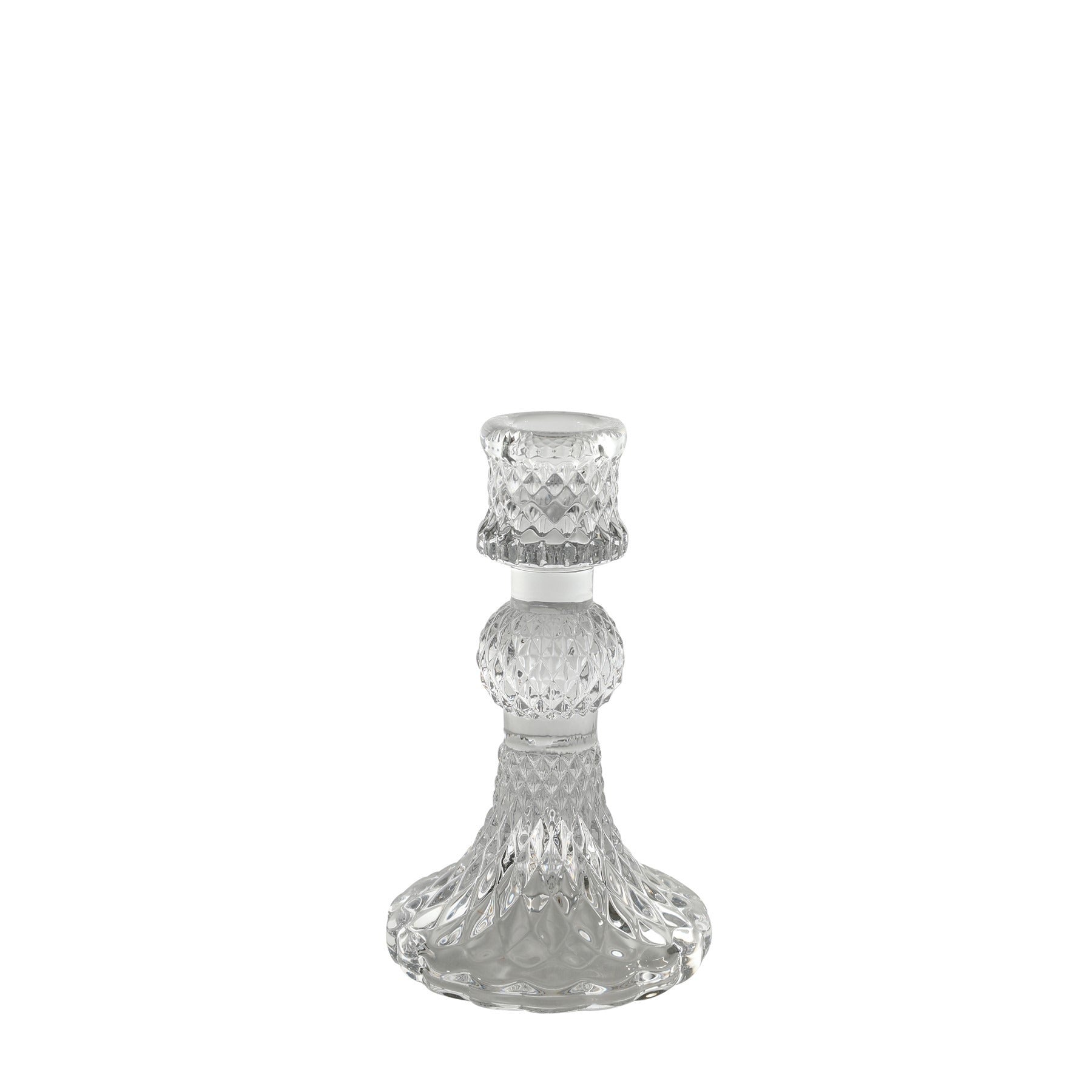 View Juliet Candlestick Clear Glass 13cm information