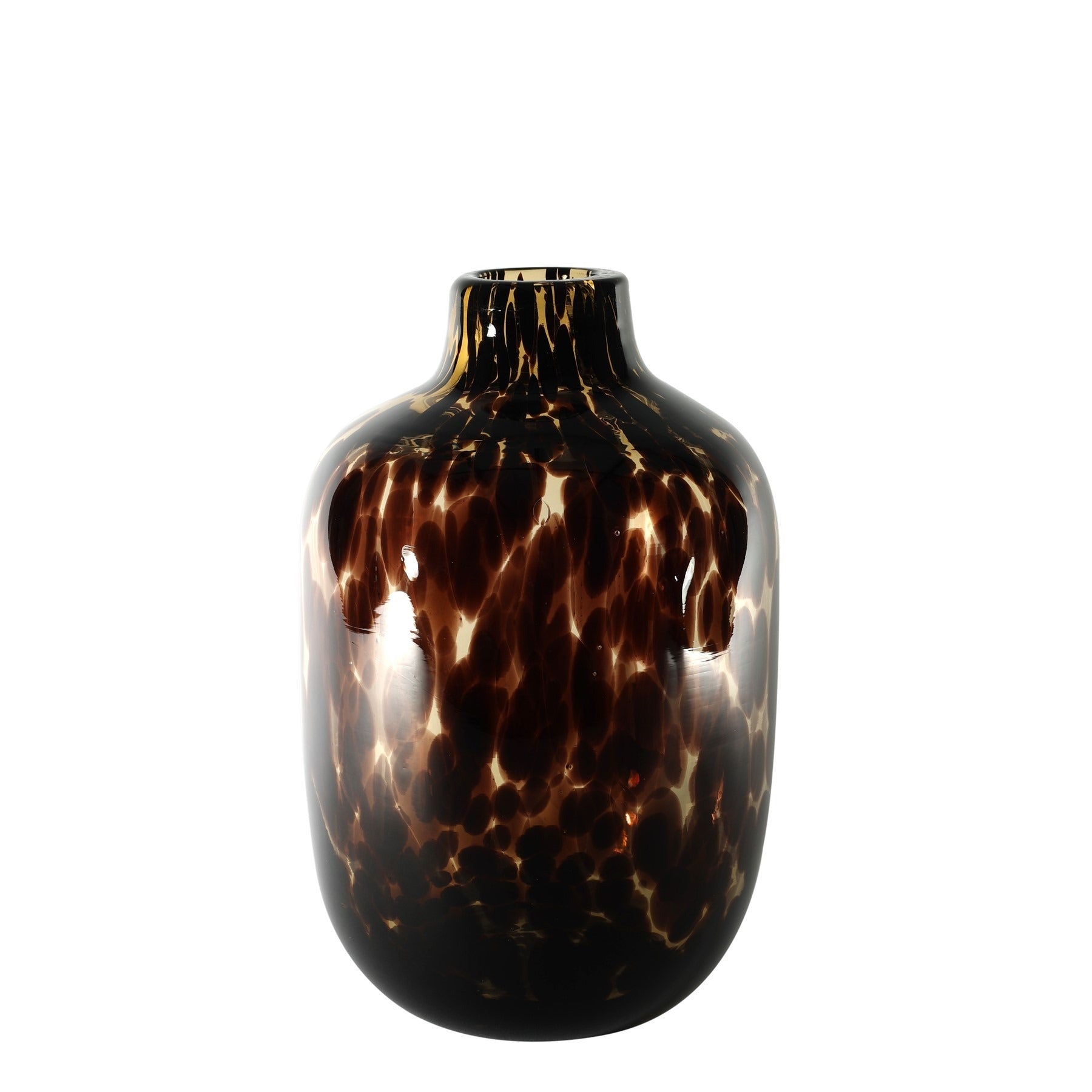 View Arabella Mottled Brown Necked Vase H255x17cm information