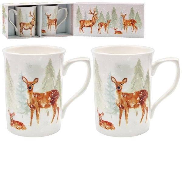 View Winter Forest Mugs Set of 2 information