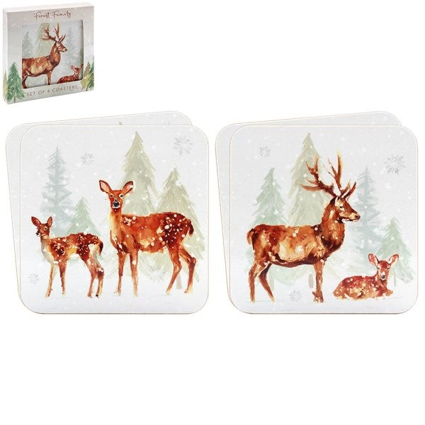 View Winter Forest Coasters Set of 4 information