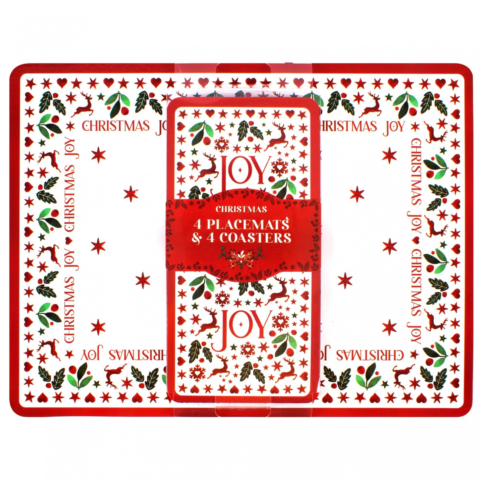 View Christmas Joy Placemat Coaster Set Pack of 4 information