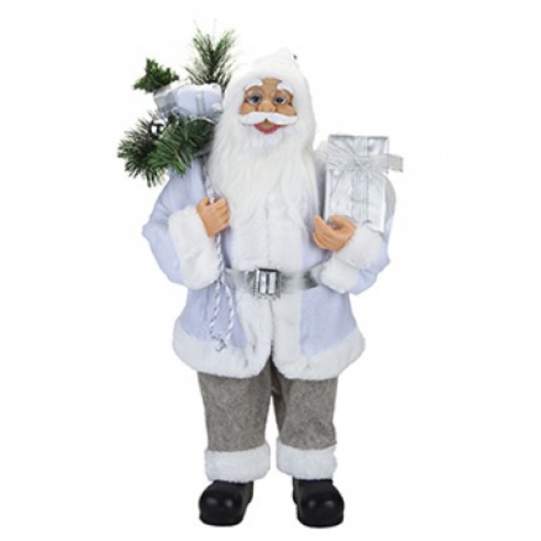 View Luxury Standing Grey Santa 60cm information