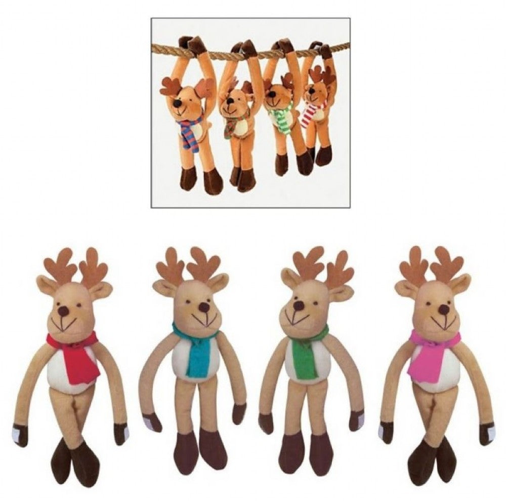 View 28cm Plush Handing Reindeer Assorted information