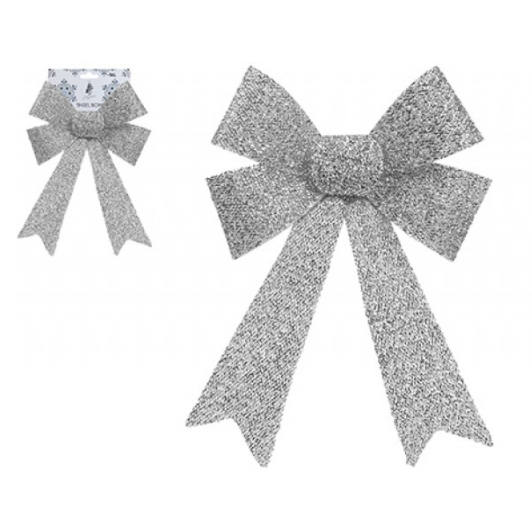 View Silver Gift Bow 22 x 32 x 7cm information