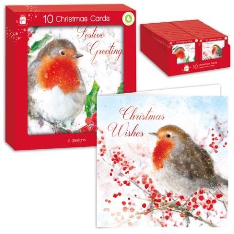 View Robin Christmas Cards Pack of 10 information