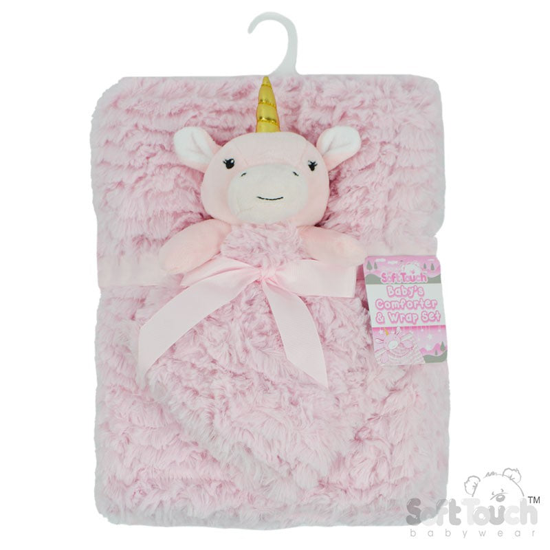 View Soft Touch Lavender Pink Unicorn Comforter Wrap Set information