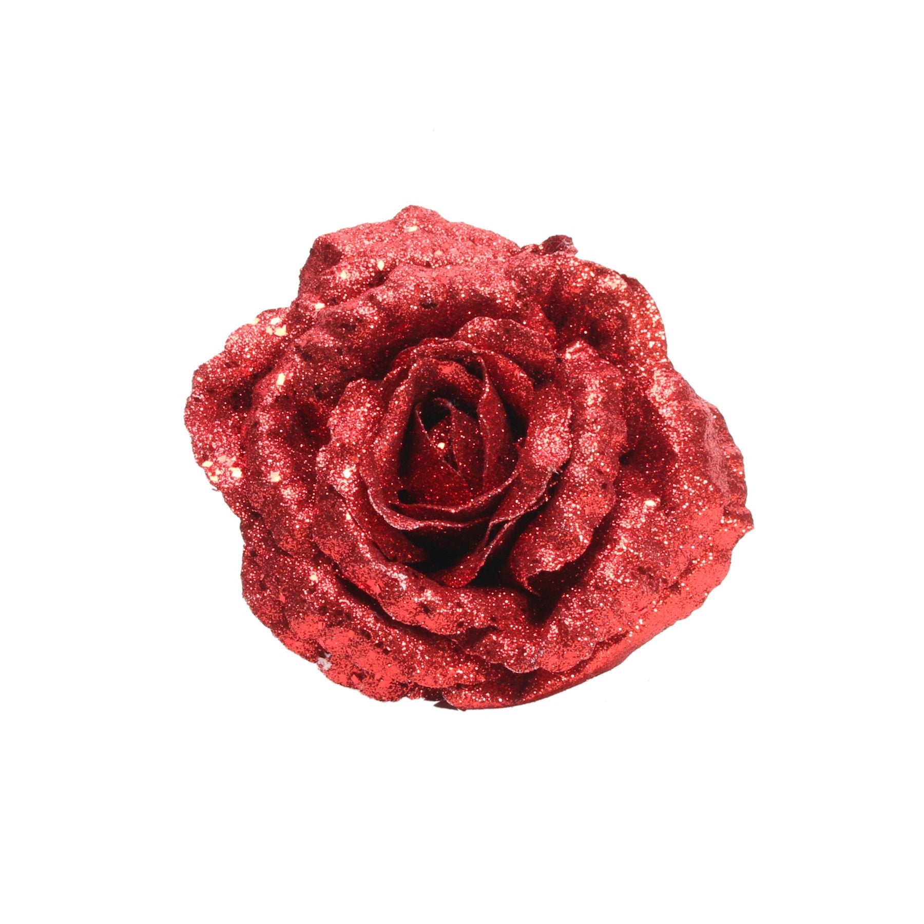View Red Glitter Rose with Clip Dia18cm information