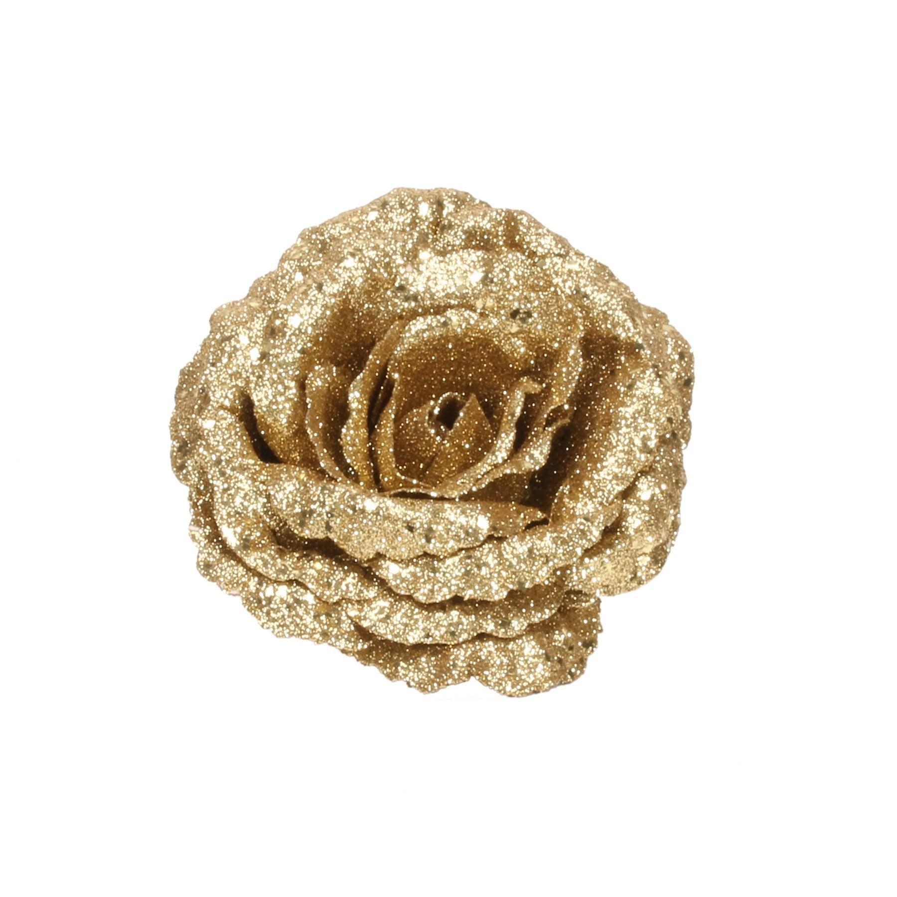 View Gold Glitter Rose with Clip D18cm information