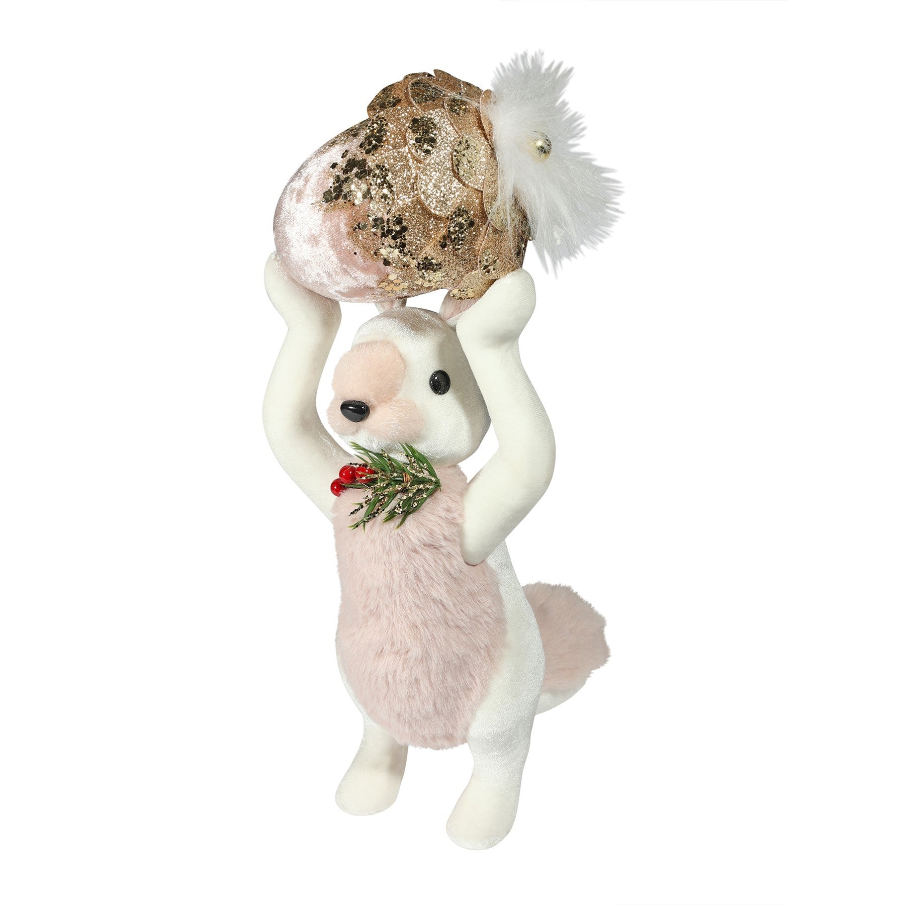 View Standing Pink Velvet Fur Squirrel 40cm information