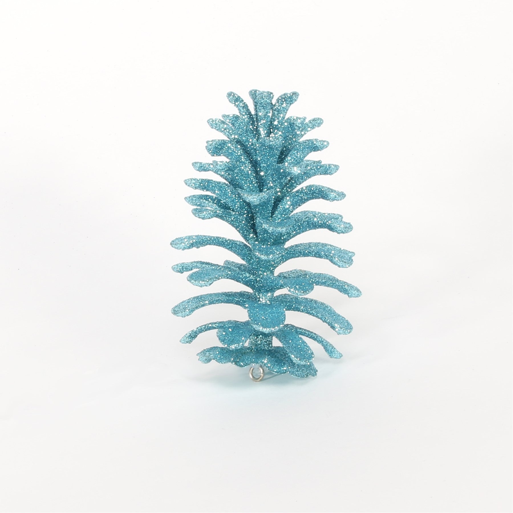 View Hanging Pine Cone 12cm Aqua information