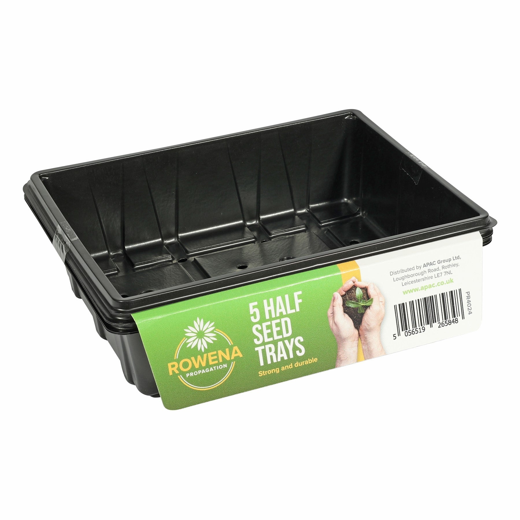 View Pack of 5 Half Sized Black Seed Trays information