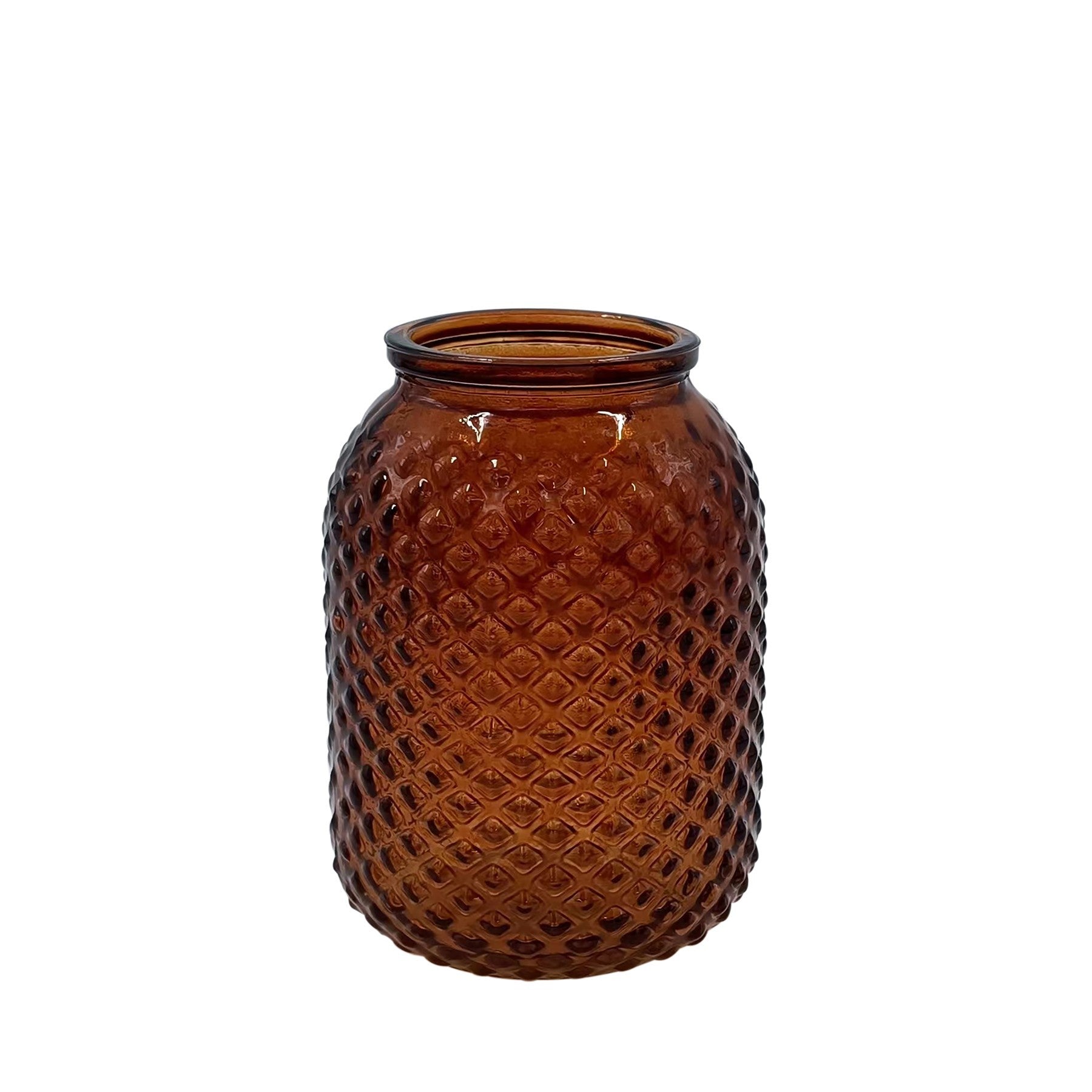 View Glass Brown Honey Lola Vase 12cm x 85cm information