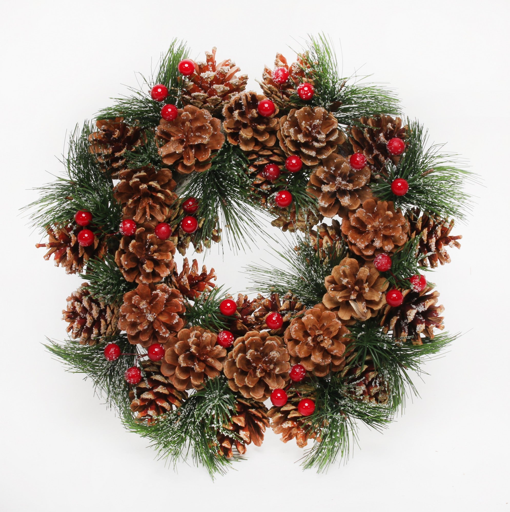 View Woodland Natural Wreath with Red Berries information
