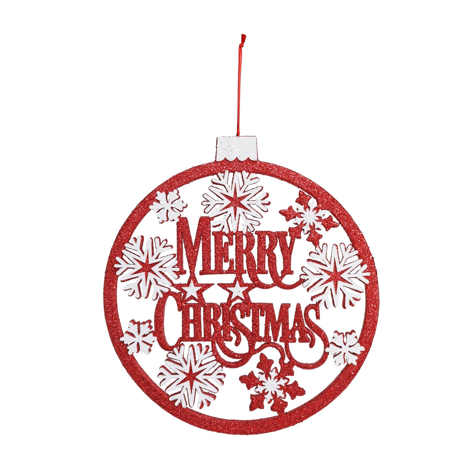 View Merry Christmas Red Hanging Decoration information