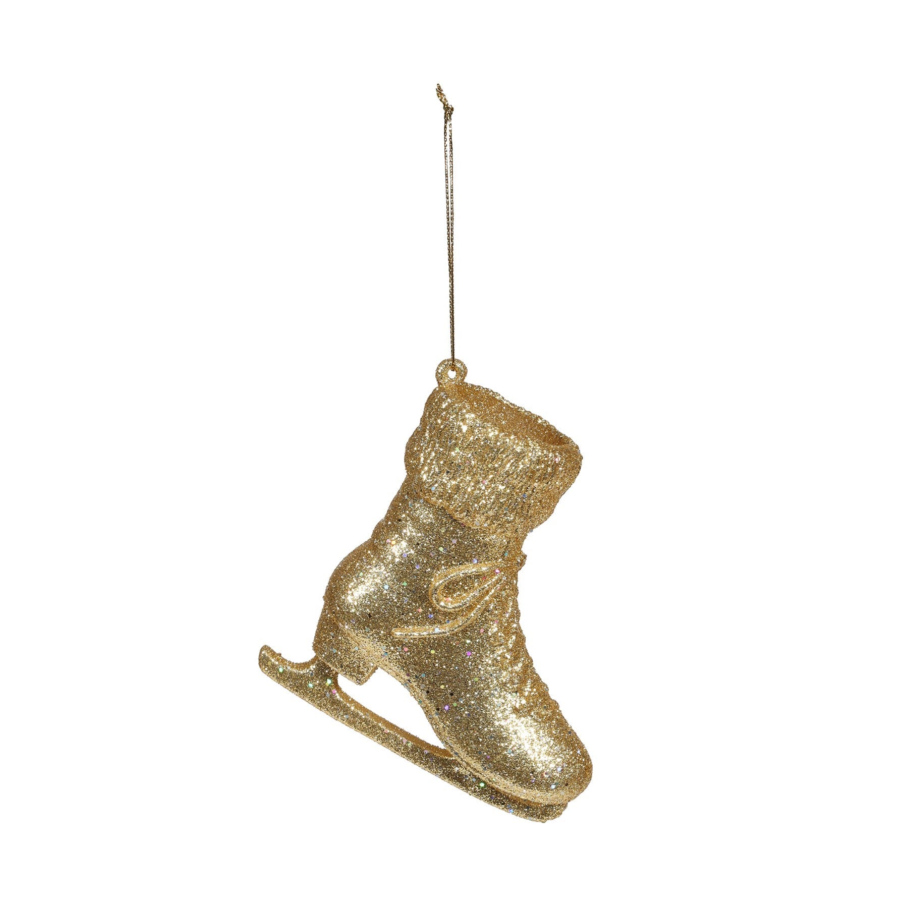 View Gold Ice Skate Hanging Decoration H11cm information