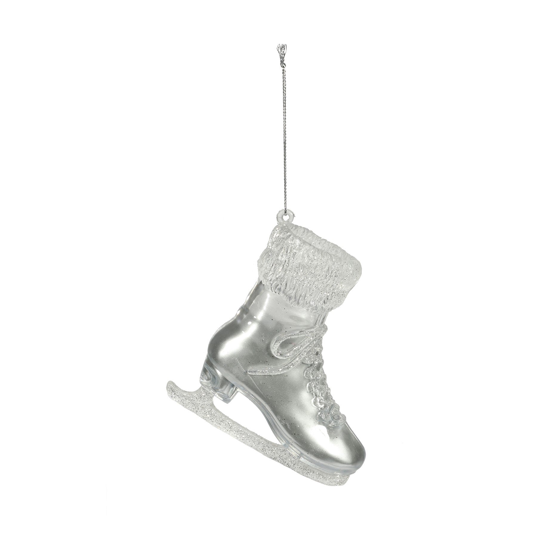 View Silver Ice Skate Hanging Decoration H11cm information