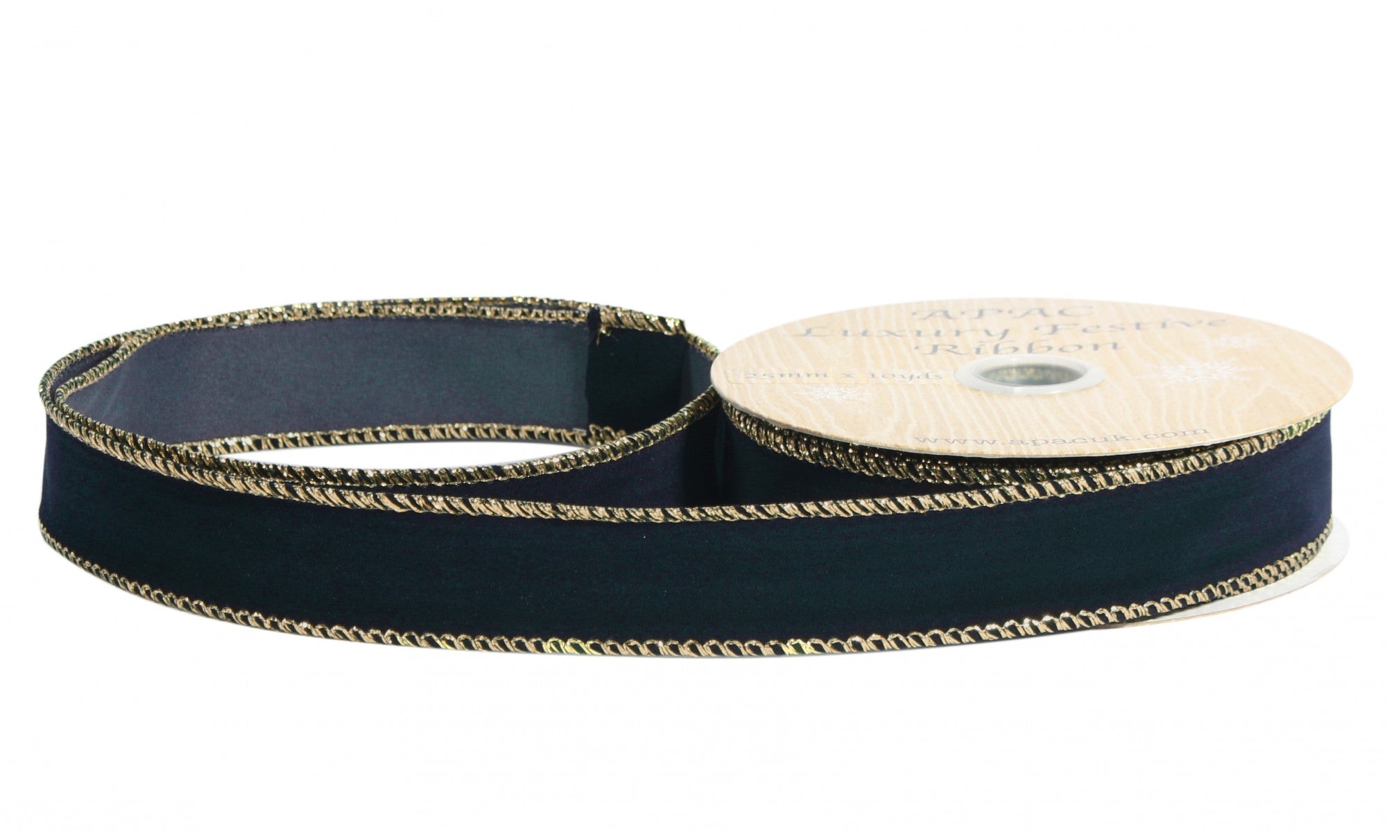 View Navy Velvet Ribbon 25cm x 9m information