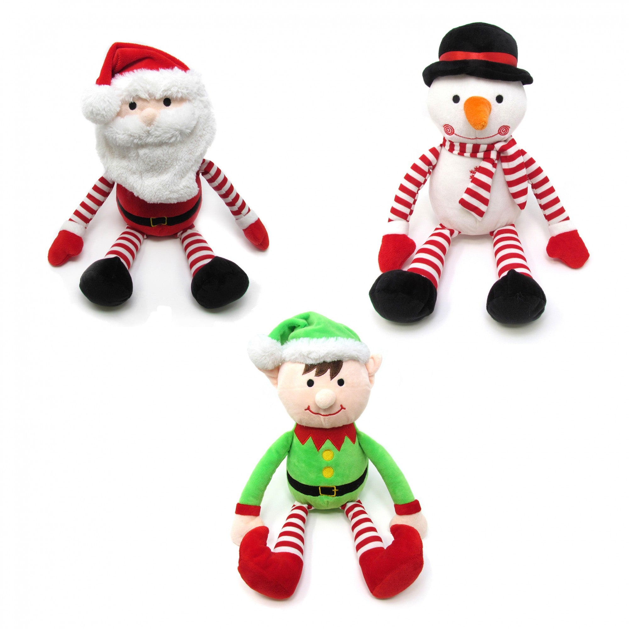 View 10 inch Christmas Sitting Plush Toys assorted design information