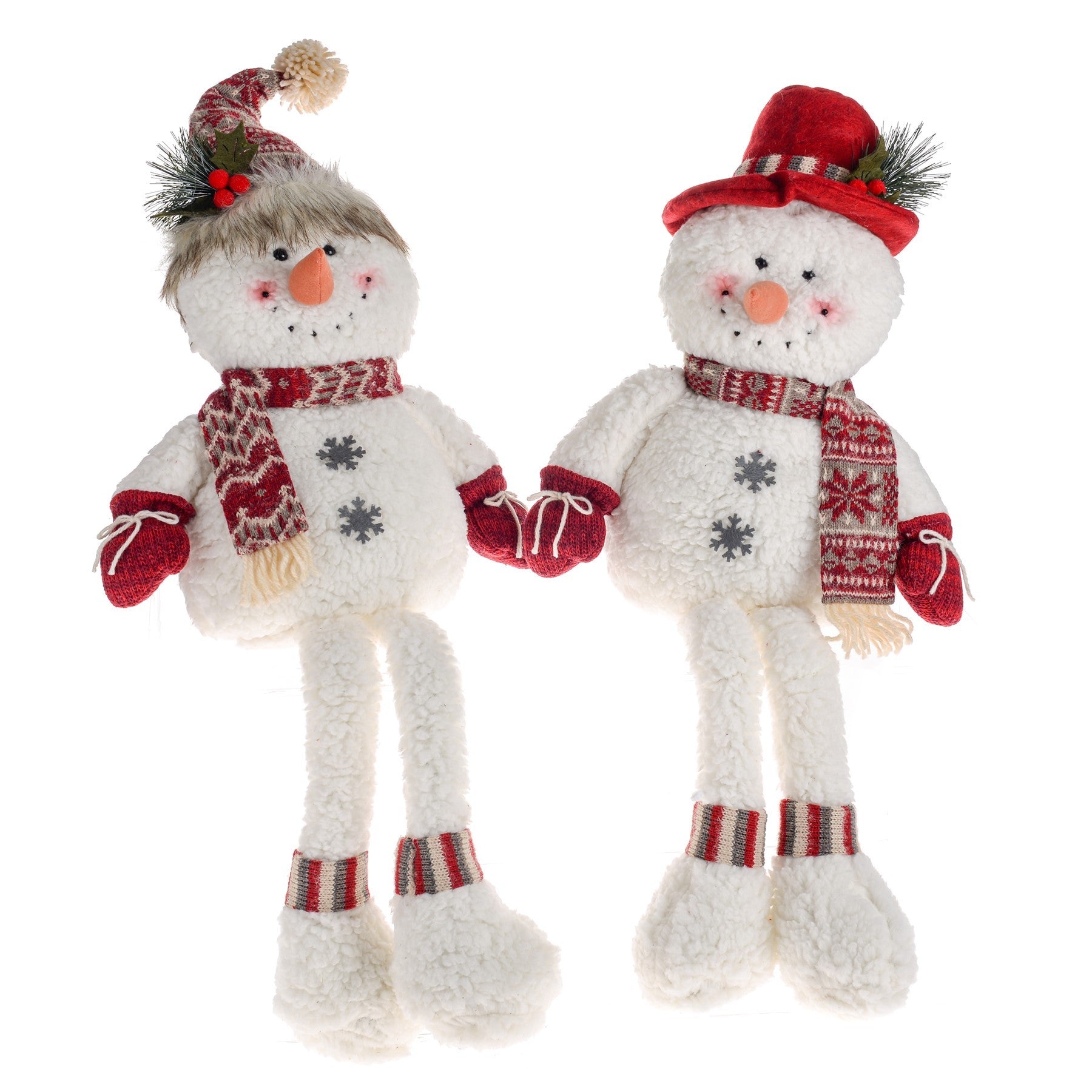 View Sitting Snowmen With Dangly Legs Assorted information