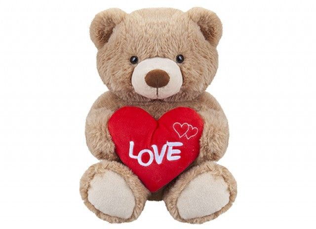 View Light Brown Bear with Heart 34cm information