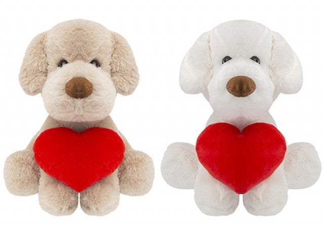 View Assorted Puppy with Love Heart Plush 26cm information