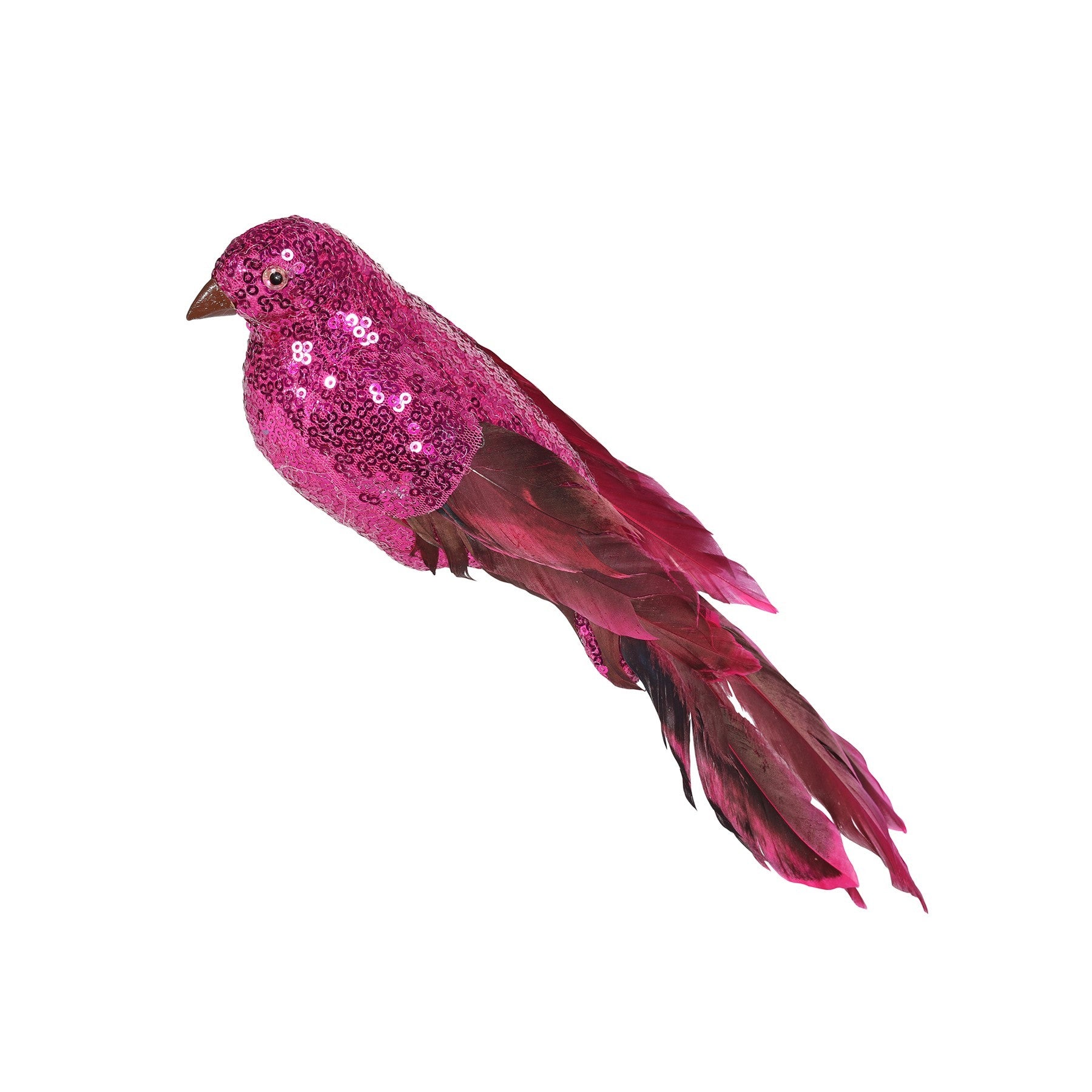 View Hot Pink Sequin and Feather Bird 30cm information