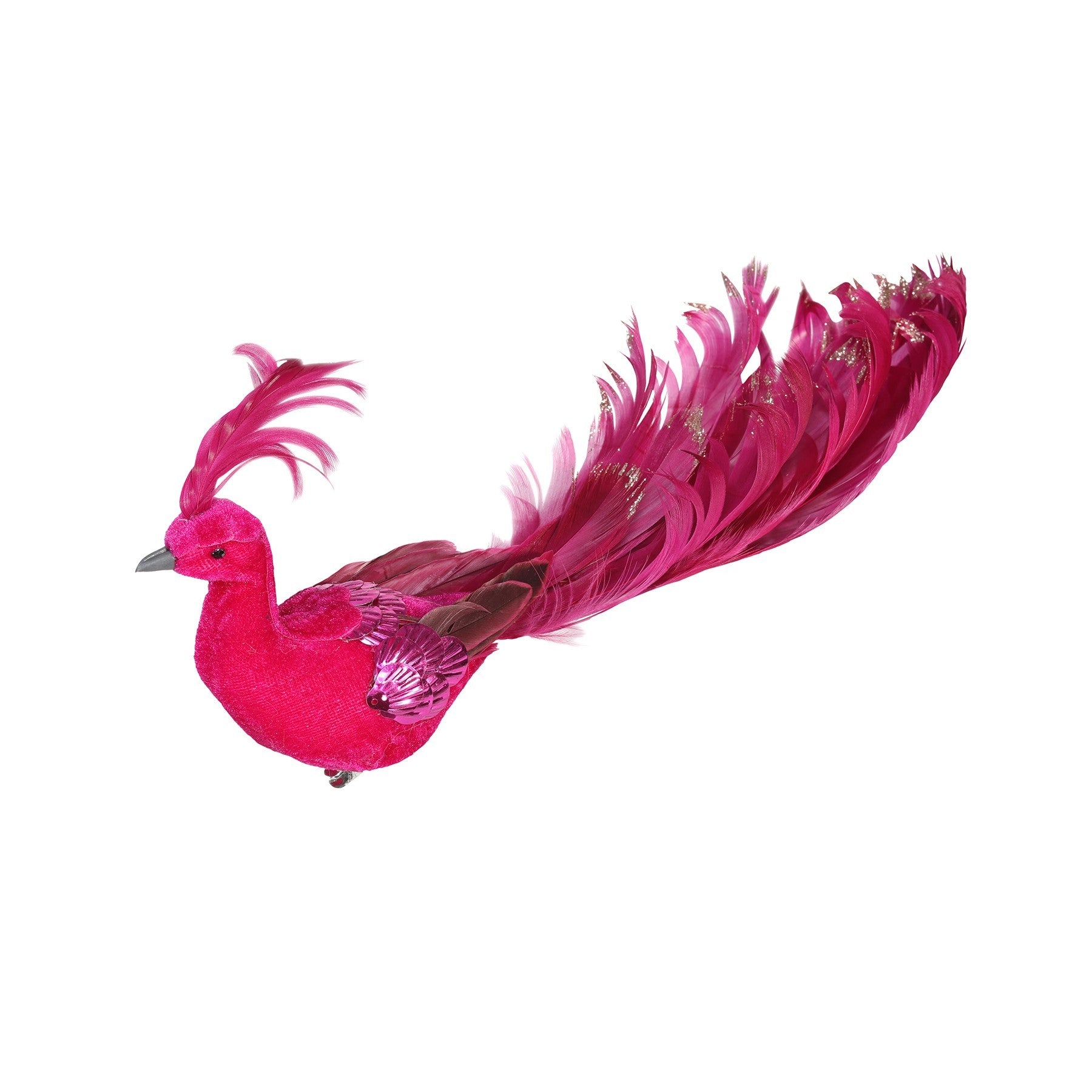 View Hot Pink Velvet Peacock 26cm information