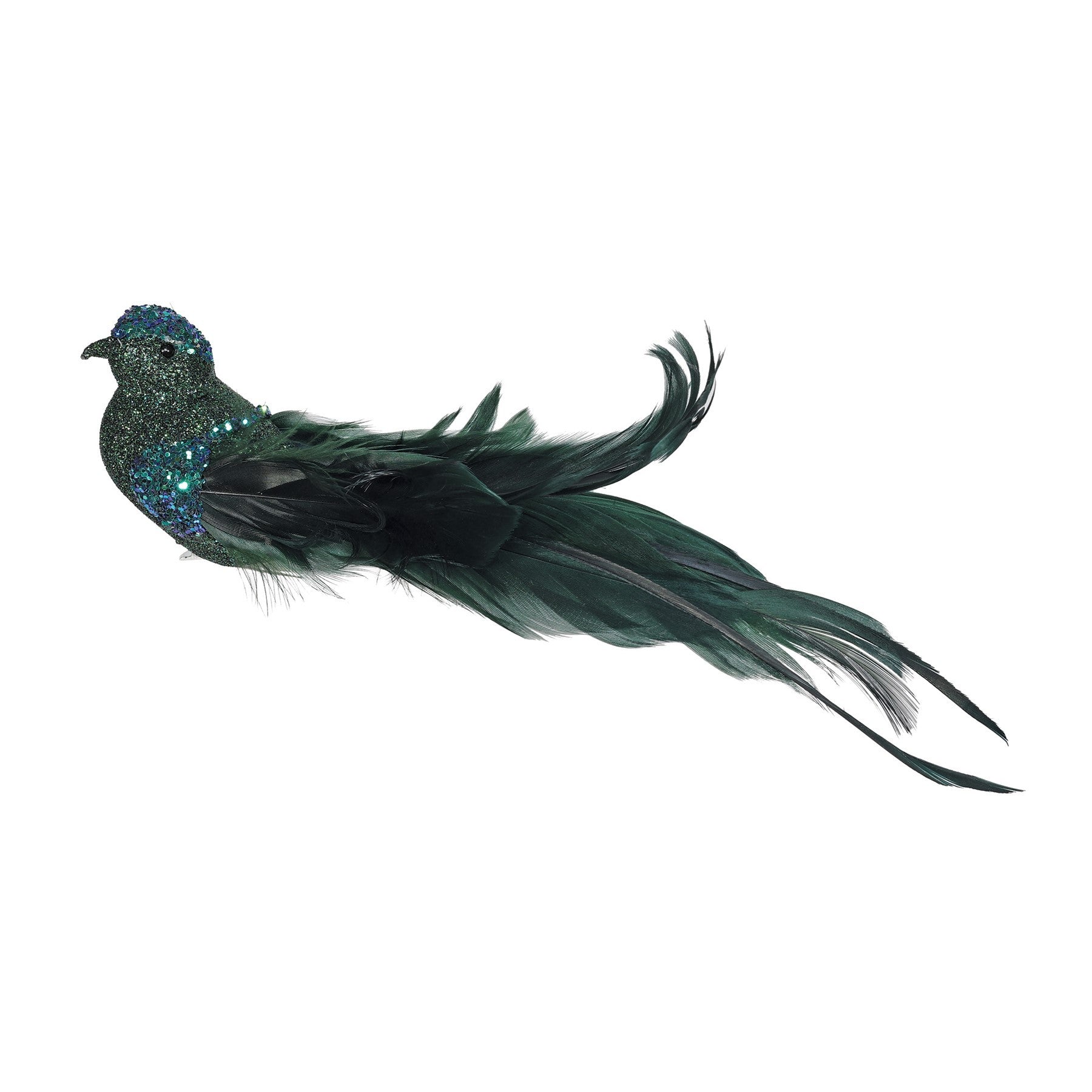 View Green Glitter Bird 23cm information