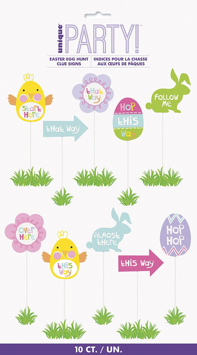 View Easter Egg Hunt Clue Signs Pack of 10 information