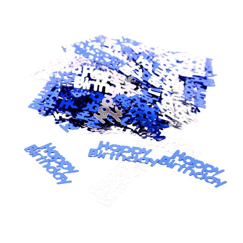 View Blue and Silver Happy Birthday Confetti information