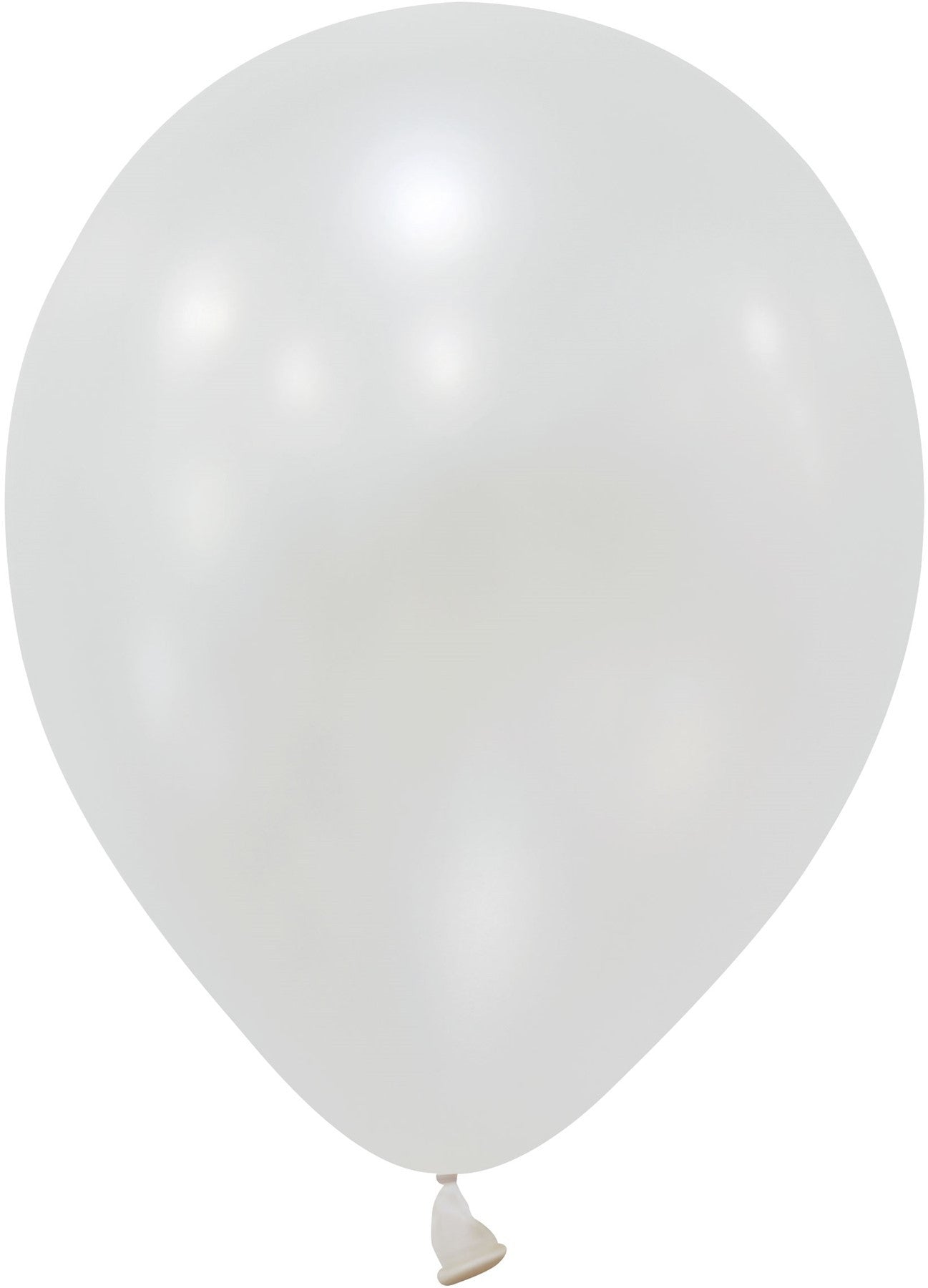 View White Metallic Latex Balloon 12 inch Pk 100 information